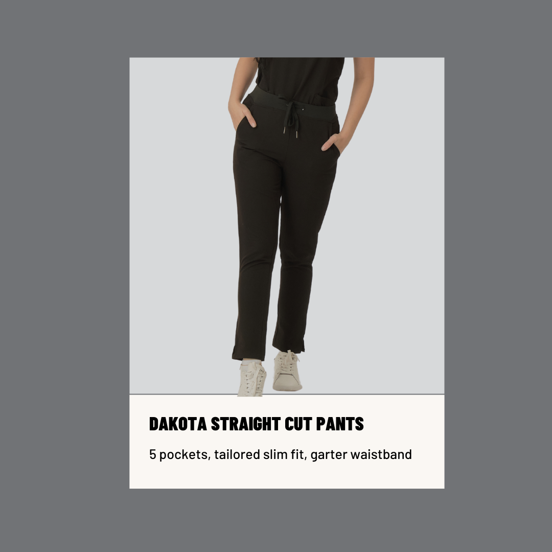our DAKOTA 2-pocket straight cut womens scrub pants