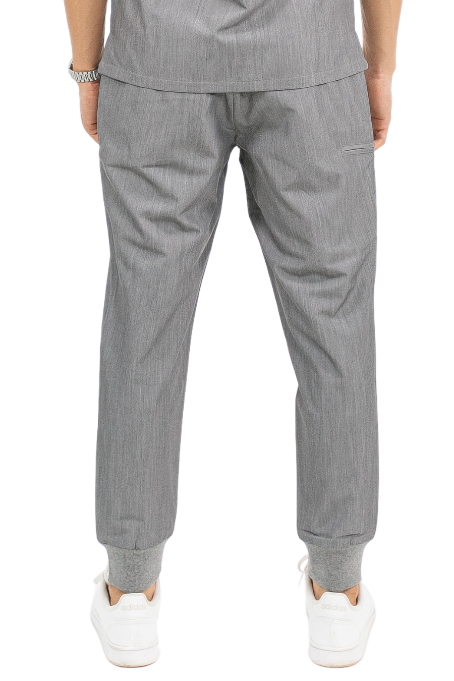 our CODY 5-pocket mens scrub pants in ice grey