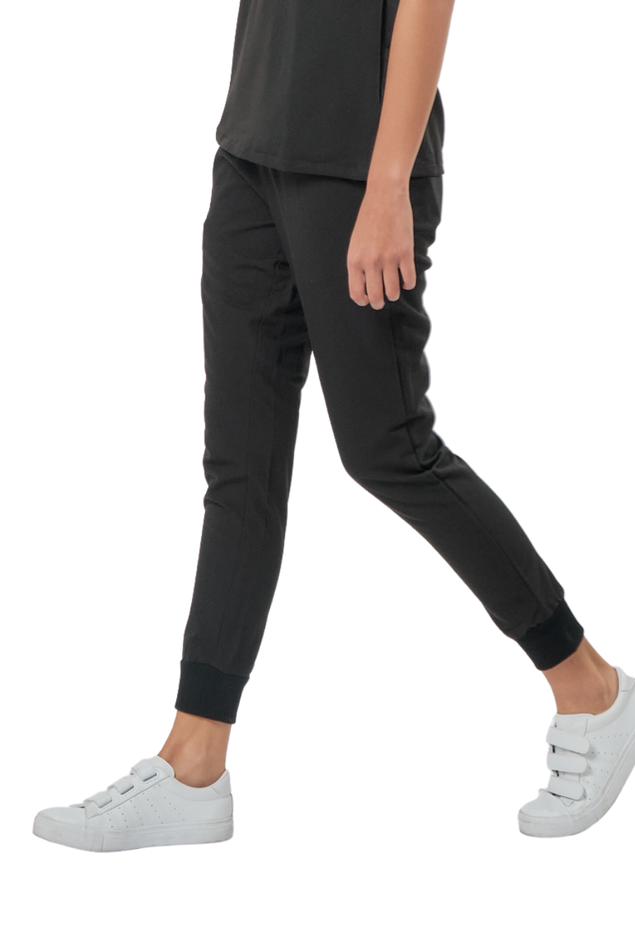 our BOWIE 5-pocket jogger womens scrub pants in charcoal black – shopcaniboo